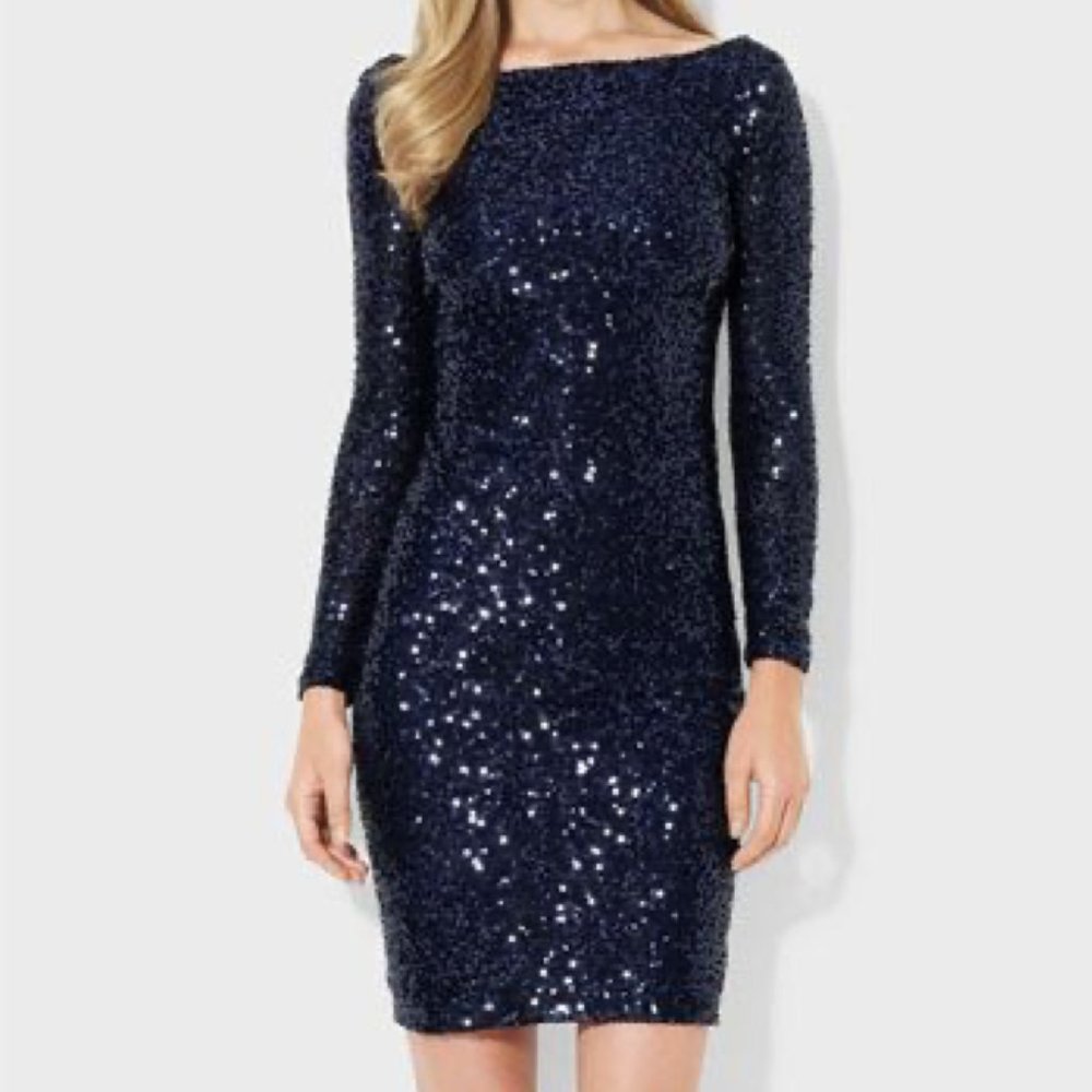 Lauren Ralph Lauren Midnight Blue Sequin Dress